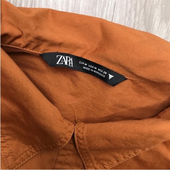 ZARA POPLIN SHIRT DRESS BUTTON FRONT LONG SLEEVE MINI MEDIUM - Picture 5 of 12